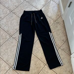 Adidas Kids Navy Joggers with White Stripes